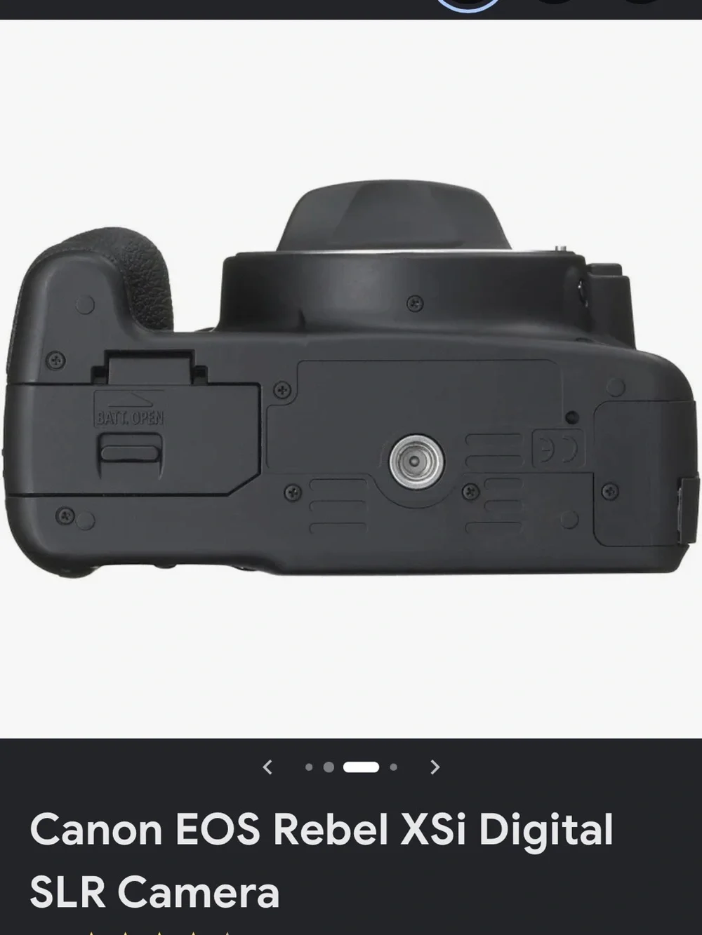 Canon EOS Rebel XSi Digital SLR Camera Kit in black